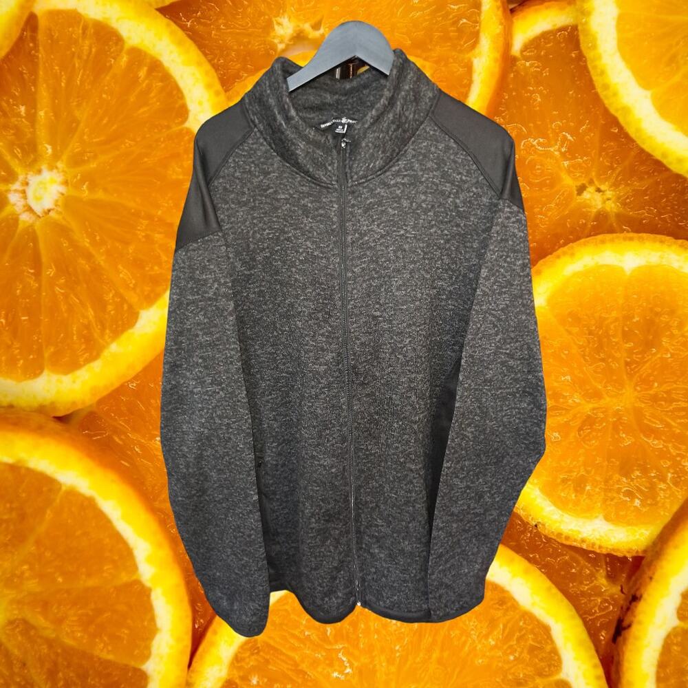Beverly Hills Polo Club Zip Up Gray Jacket Size 3X